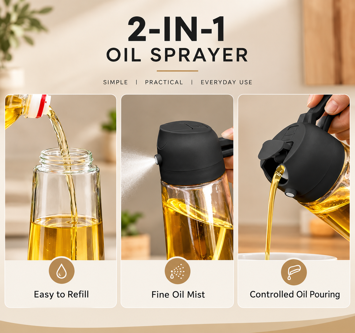 Elegant Double-Action Oil Dispenser